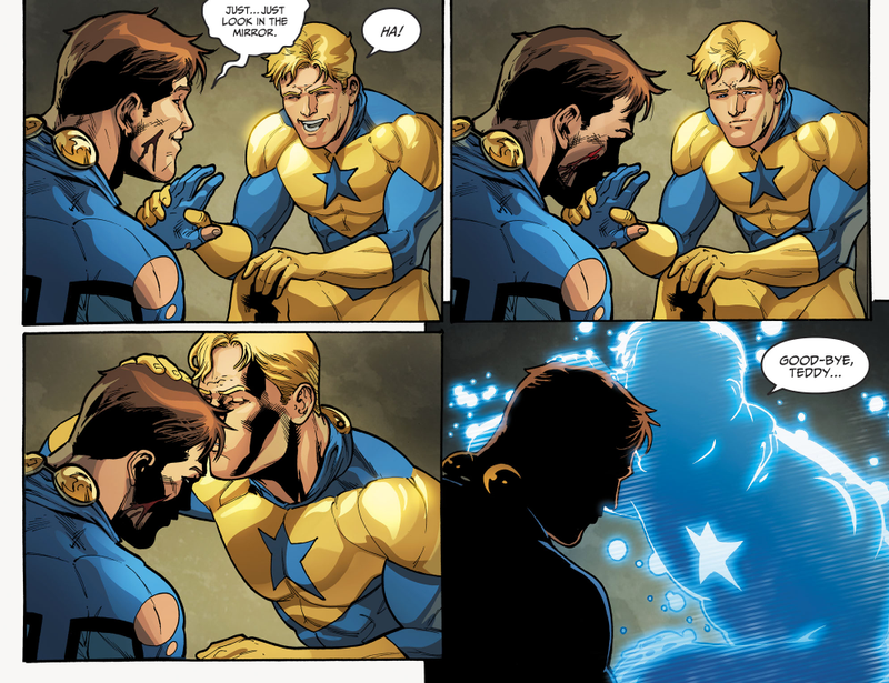 Illustration for article titled Injustice's Booster Gold and Blue Beetle Might Be a Couple